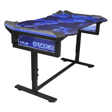 E-blue Herný stôl EGT004BK, 135x78,5cm, 72-91,2cm, RGB podsvietenie, výškovo nastaviteľný, s podložkou pod myš